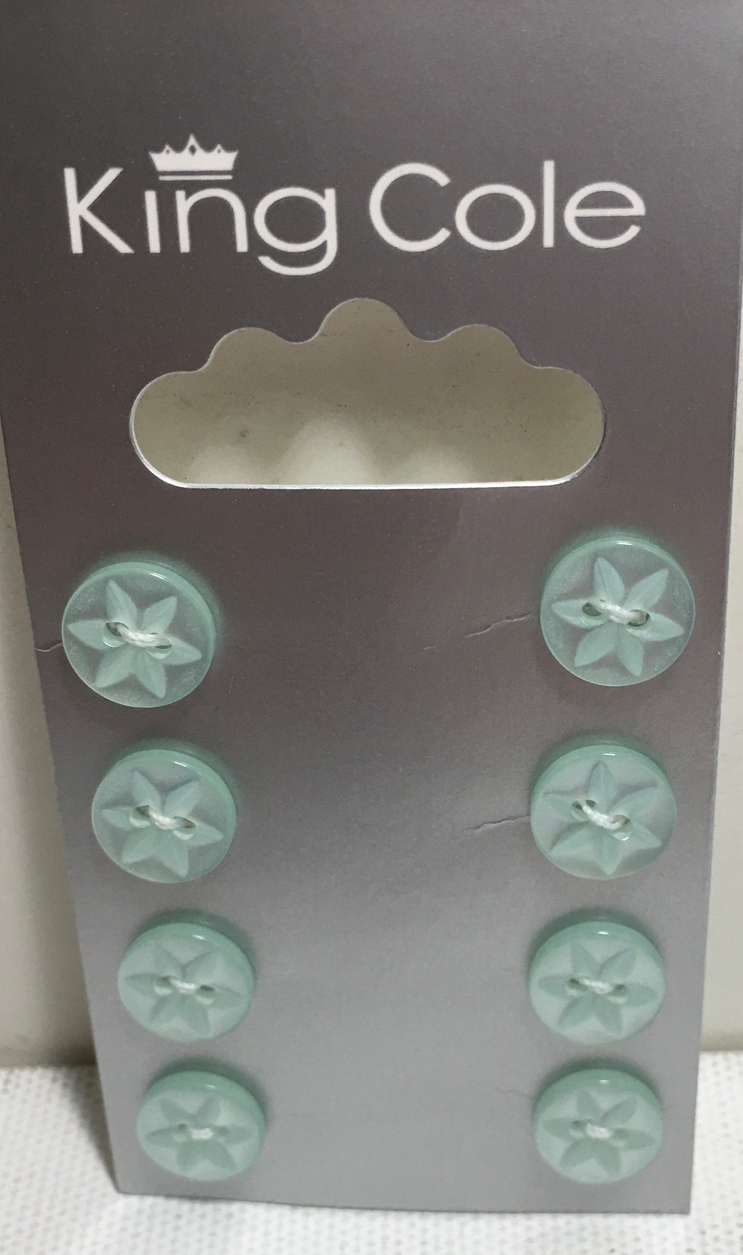 BUT063 Star Buttons: Mint Green Small