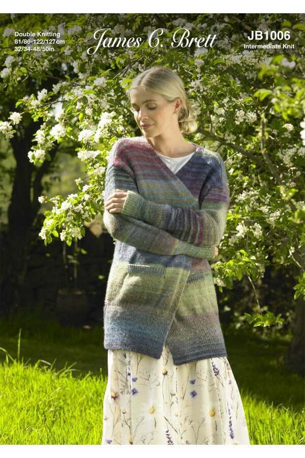 James C Brett JB1006 Cardigan in Emotions DK Leaflet