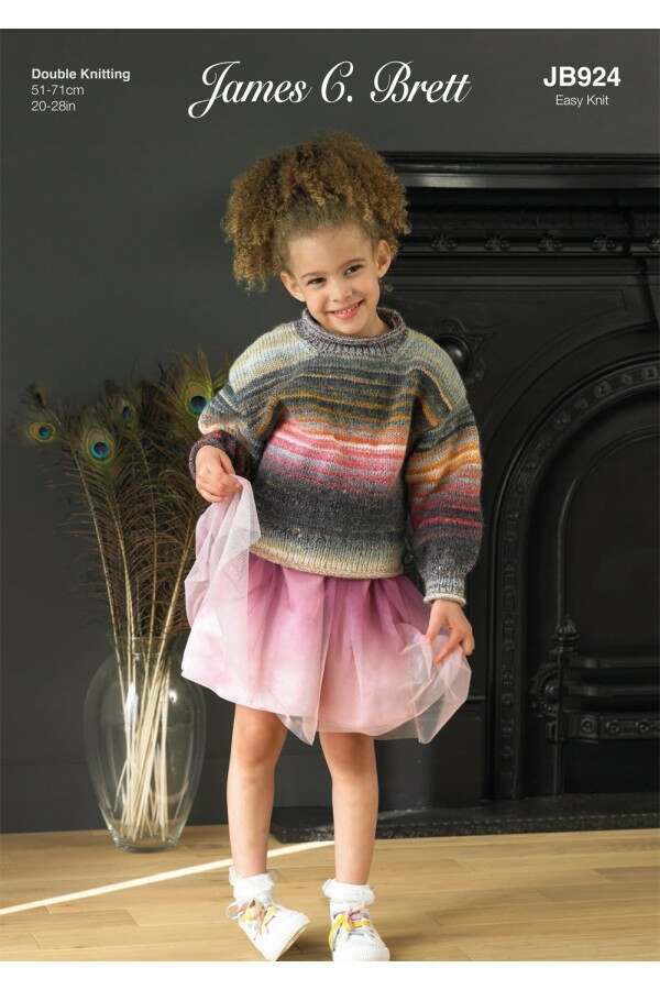 James C Brett JB924 Sweater in Emotions DK Leaflet