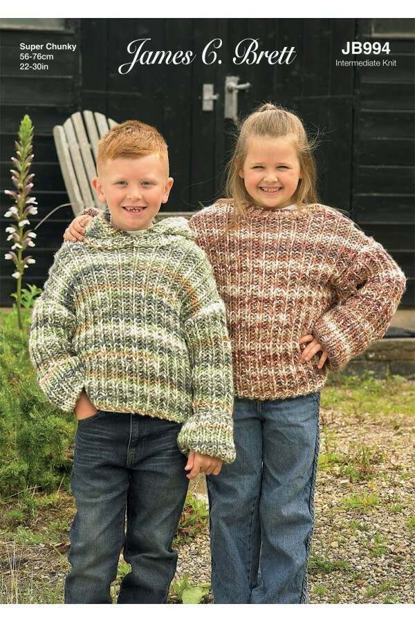 James C Brett JB994 Sweaters in Undertones Super Chunky Leaflet