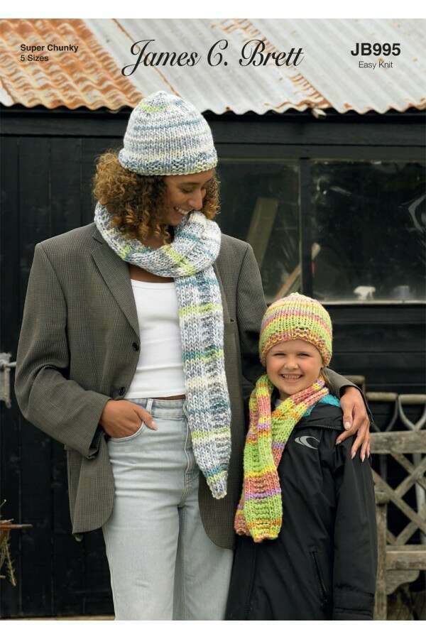 James C Brett JB995 Accessories in Undertones Super Chunky Leaflet