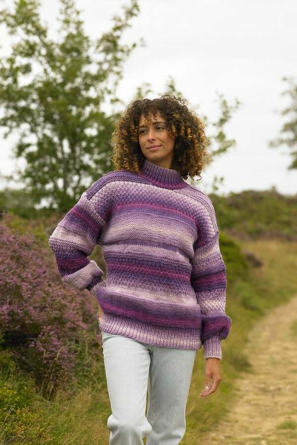 James C Brett 999 Sweaters in Aurora Chunky Leaflet