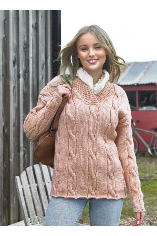 James C Brett JB916 Sweaters in Scandi Croftland Aran or Croftland Aran Leaflet