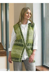 James C Brett 917 Cardigan and Waistcoat in Scandi Croftland Aran Leaflet