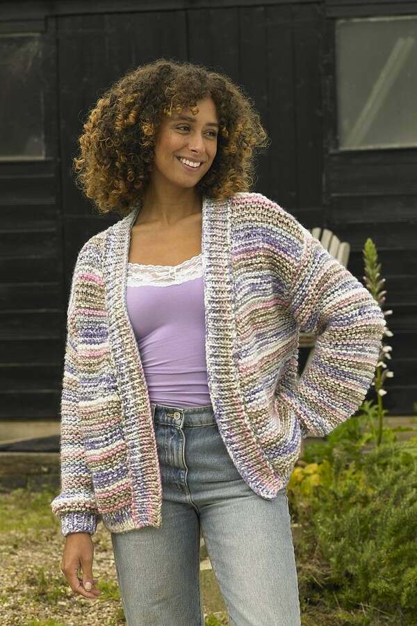 James C Brett JB998 Cardigans in Undertones Super Chunky Leaflet