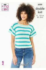 King Cole 6500 Crochet Tops in Cottonsoft DK Leaflet