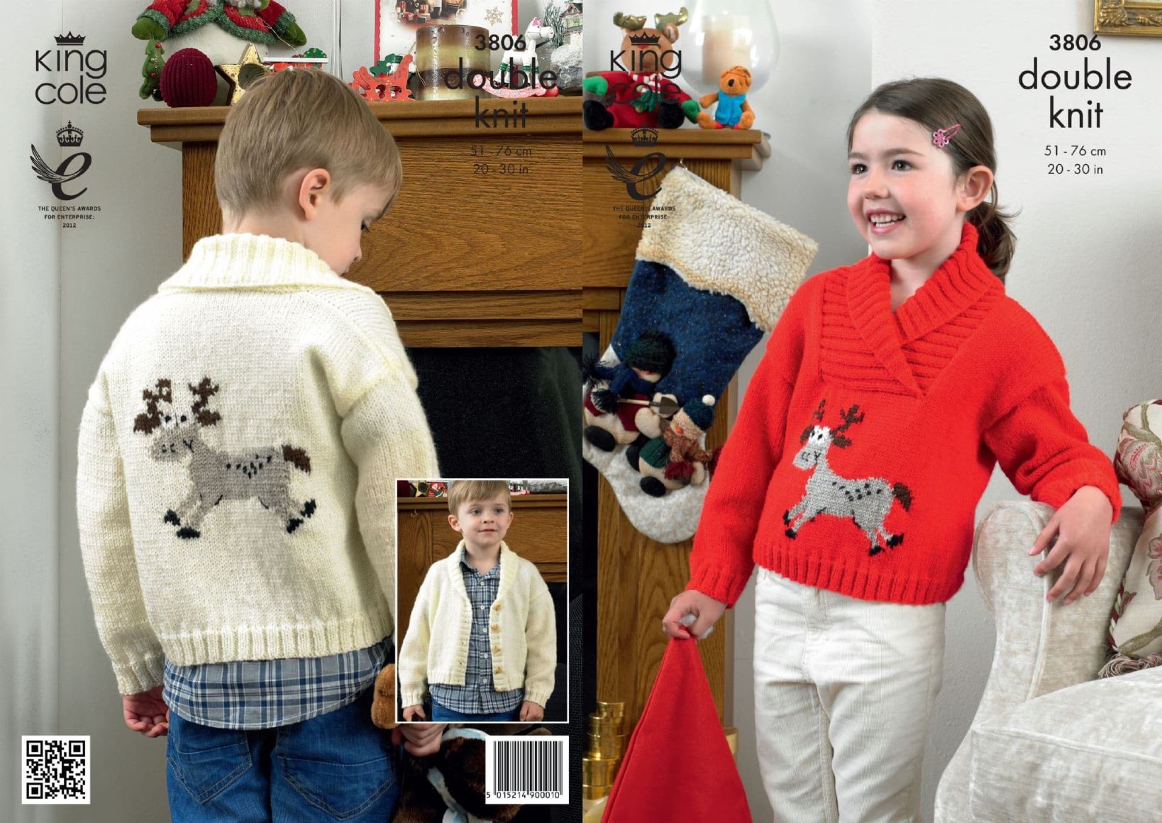 King Cole 3806 Reindeer Sweater or Jacket (downloadable PDF)