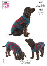 King Cole 5760 Dog Coats in Pricewise DK Crochet Pattern