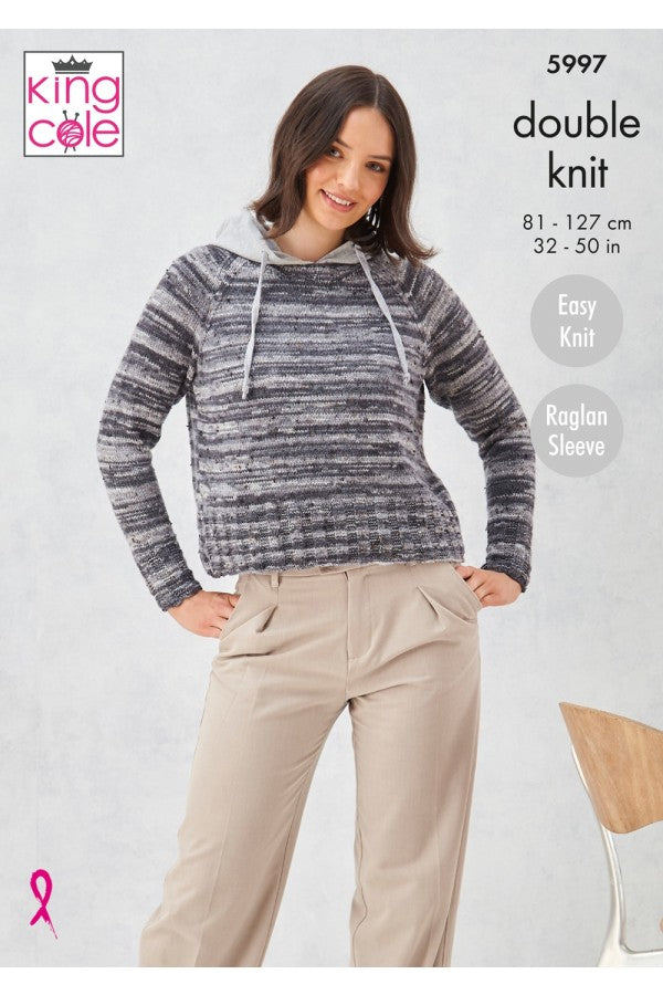 King Cole 5997 Sweaters in Homespun Prism DK Leaflet