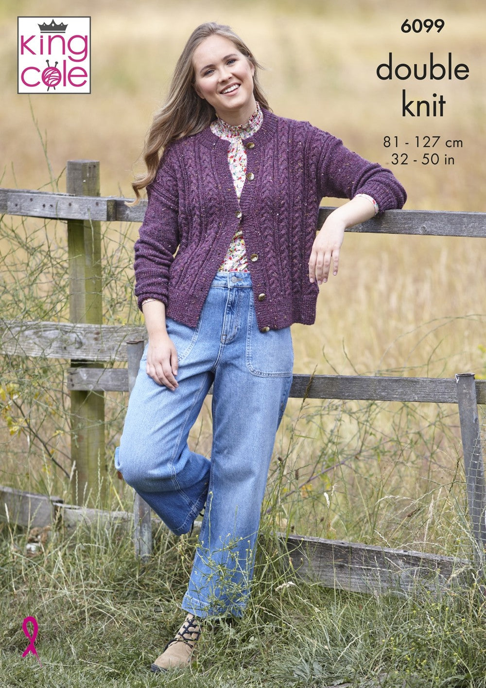 King Cole 6099 Sweater and Cardigan in Homespun DK Leaflet
