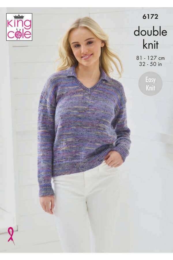 King Cole 6172 Sweater and Tank in Homespun Prism DK Leaflet