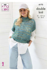 King Cole 6175 Sweater and Tank in Homespun Prism DK leaflet