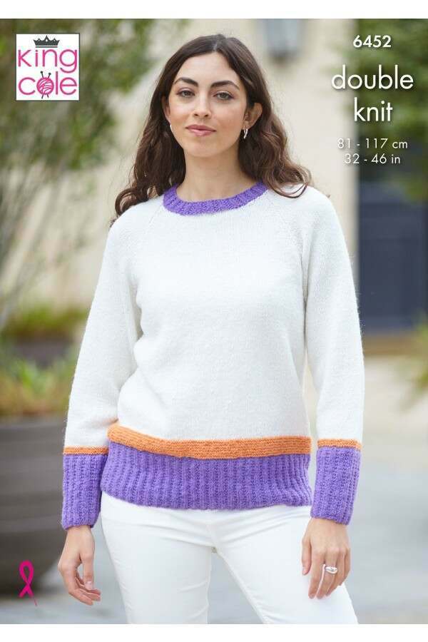King Cole 6452 Sweater and Top in Eternity DK leaflet