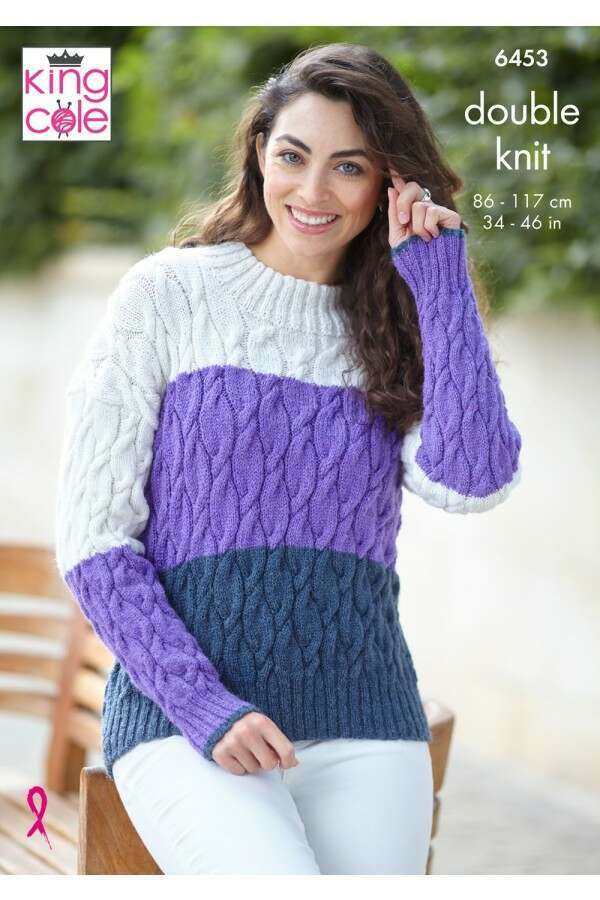 King Cole 6453 Sweater and Top in Eternity DK leaflet
