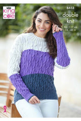King Cole 6453 Sweater and Top in Eternity DK leaflet