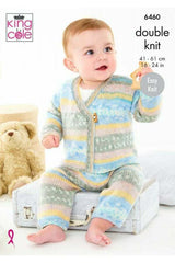 King Cole 6460 Cardigan and Trousers in Fjord Baby DK leaflet