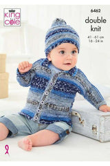 King Cole 6462 Cardigans and Hat in Fjord Baby DK leaflet