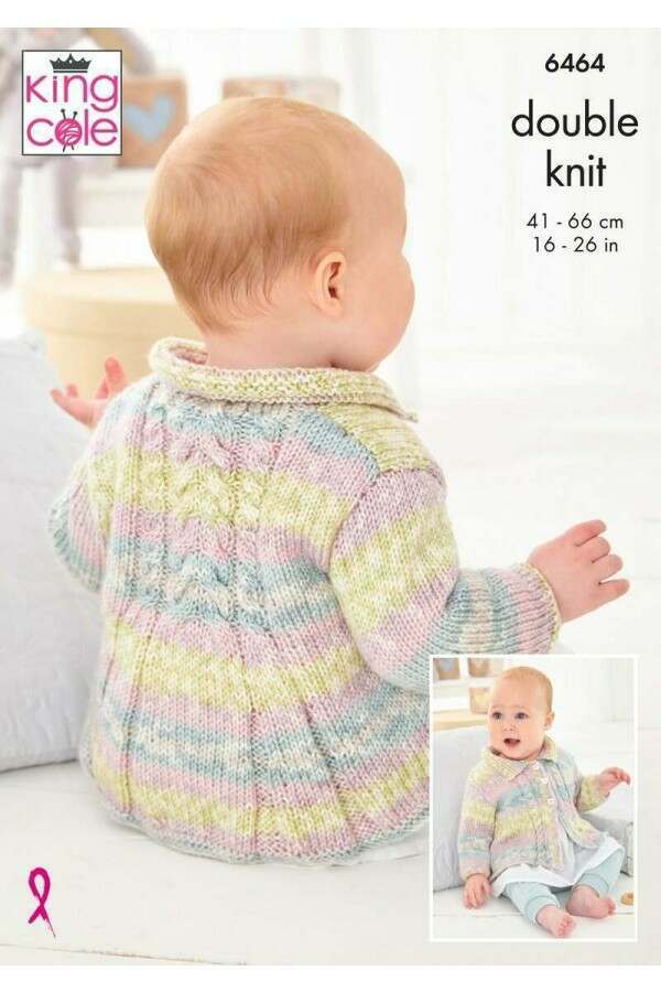 King Cole 6464 Coats in Fjord Baby DK leaflet