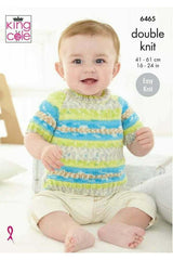 King Cole 6465 Cardigan and Sweater in Fjord Baby DK leaflet