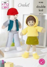 King Cole 9190 Crocheted Dolls in Big Value DK 50g leaflet