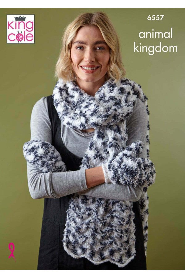 King Cole 6557 Accessories in Animal Kingdom and Big Value Chunky Leaflet