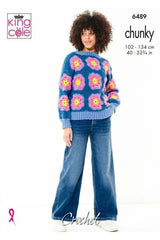 King Cole 6489 Cardigan and Jumper in Big Value Chunky Leaflet