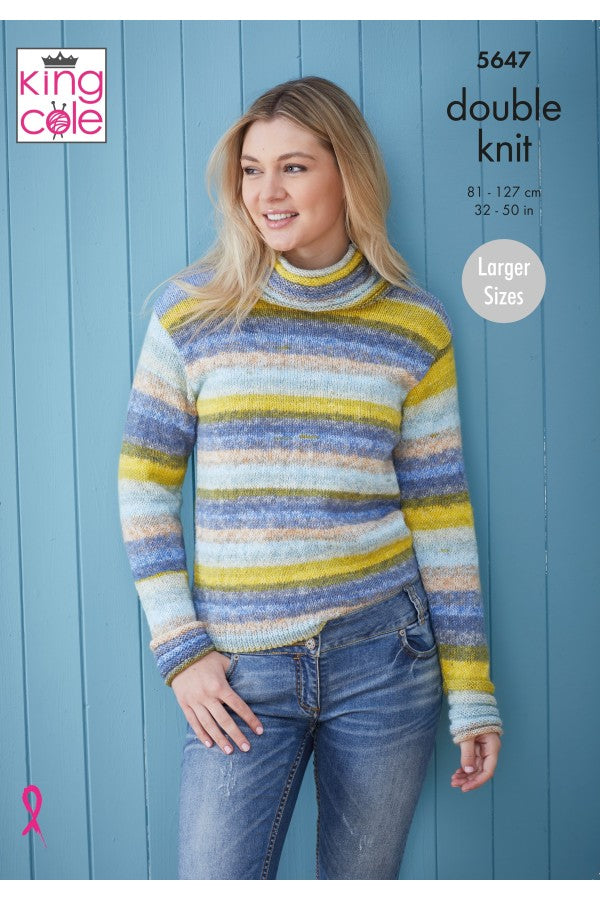King Cole 5647 Sweaters in Bramble DK Leaflet