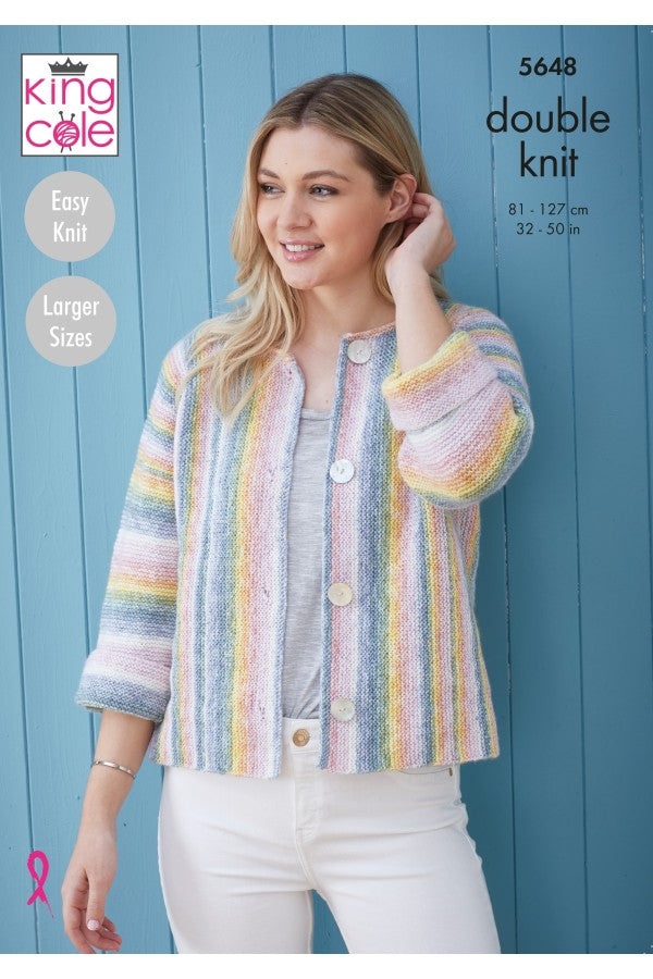 King Cole 5648 Cardigans in Bramble DK Leaflet