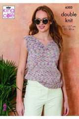 King Cole 6303 Tops in Cottonsoft Crystal DK Leaflet
