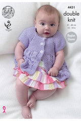 King Cole 4431 Matinee Coat, Cardigan and Blanket in Cottonsoft DK Leaflet