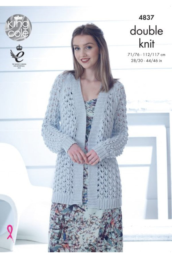 King Cole 4837 Cardigans in Cottonsoft DK Leaflet