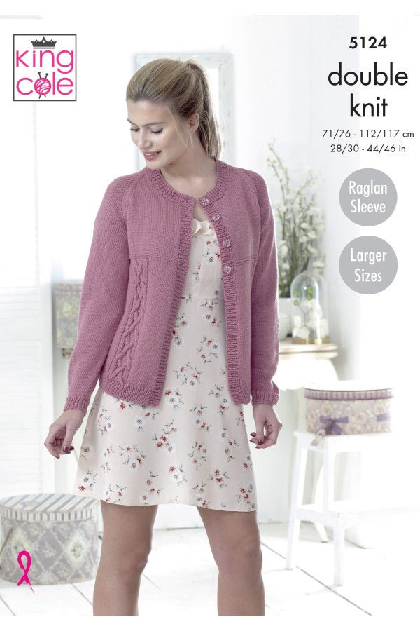 King Cole 5124 Cardigan & Sweater in Cottonsoft DK Leaflet