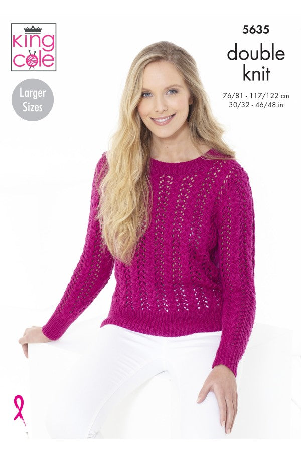 King Cole 5635 Sweater and Cardigans in Cottonsoft DK Leaflet