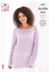 King Cole 5737 Sweater and Cardigan in Cottonsoft DK Leaflet