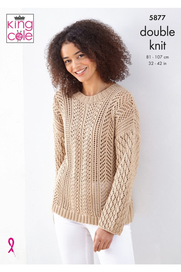 King Cole 5877 Sweaters in Cottonsoft DK Leaflet