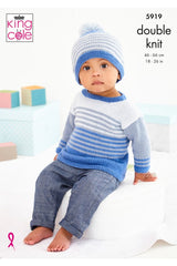 King Cole 5919 Sweater Dress, Sweater and Hat in Cottonsoft DK Leaflet