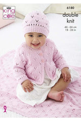 King Cole 6180 Cardigan, Blanket and Hat in Cottonsoft DK Leaflet