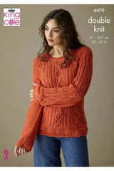 King Cole 6470 Sweater and Cardigan in Cottonsoft DK Leaflet