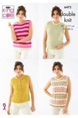 King Cole 6472 Tank Tops and Waistcoat in Cottonsoft DK Leaflet