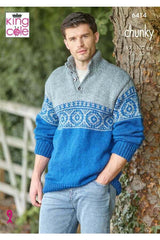 King Cole 6414 Sweater Vest and Sweater in Dalesway Chunky Leaflet