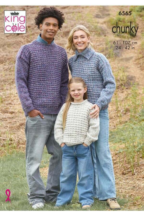 King Cole 6565 Sweaters in Dalesway Moors Chunky Leaflet