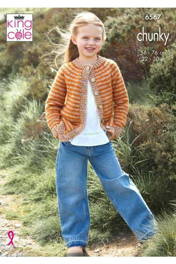 King Cole 6567 Cardigans in Dalesway Chunky and Dalesway Moors Chunky Leaflet