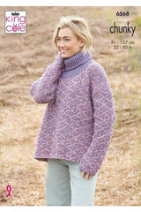 King Cole 6568 Sweaters in Dalesway Chunky and Dalesway Moors Chunky Leaflet
