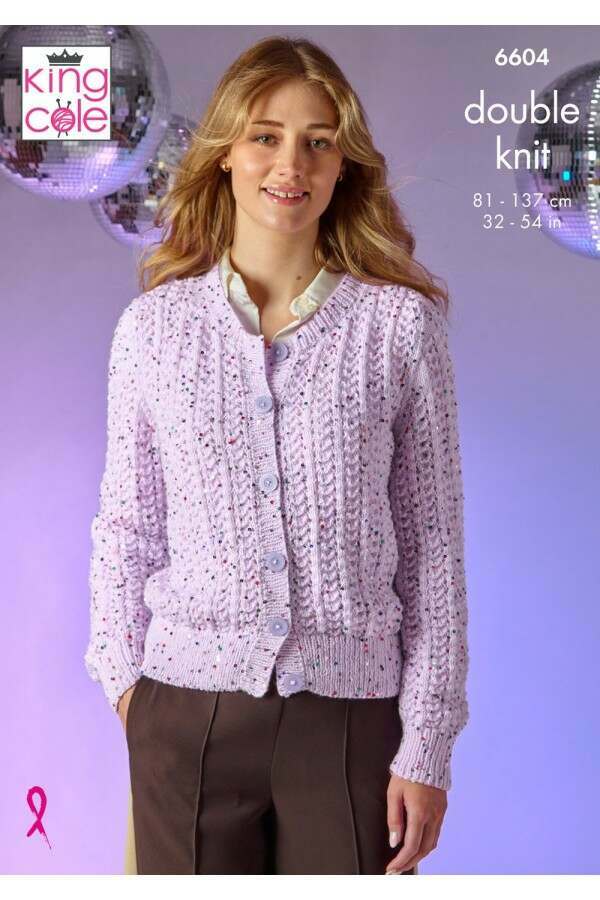 King Cole 6604 Sweater and Cardigan in Dazzle DK Leaflet