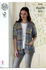 King Cole 4543 Cardigan & Sweater in Drifter DK Leaflet