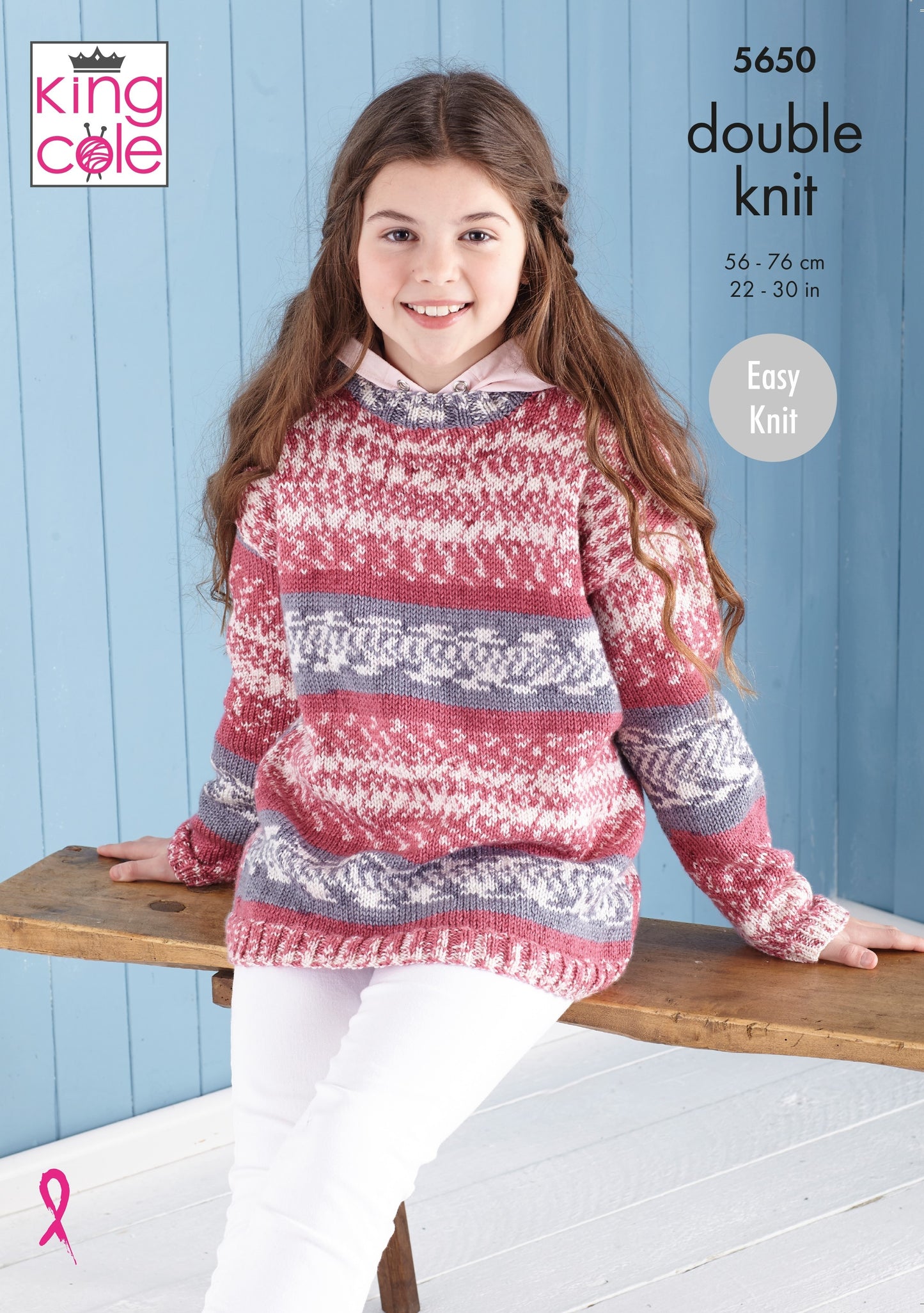 King Cole 5650 Sweater and Hoodie in Fjord DK Leaflet