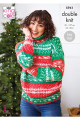 King Cole 5941 Sweaters, Cowl and Hat in Fjord DK Leaflet