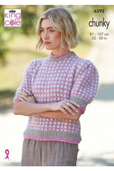 King Cole 6592 Tank Top and Sweater in Flair Solo Chunky Leaflet