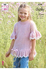 King Cole 6598 Sweater, Cardigan and Tank Top in Flair Solo Chunky Leaflet