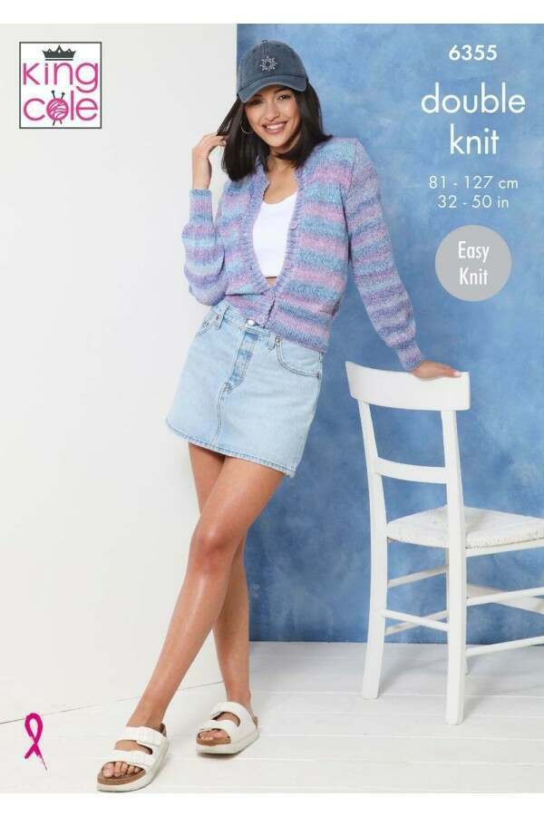 King Cole 6355 Cardigan and Waistcoat in Jamboree DK Leaflet